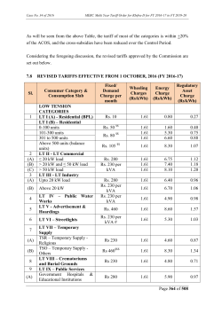 Know Your Tariff - Reliance Energy