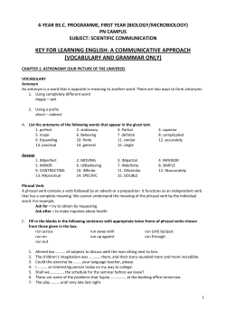 key for learning english