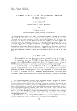 how should we measure the &ldquo;economic&rdquo; aspects of well