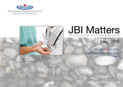 May 2015 newsletter - Joanna Briggs Institute