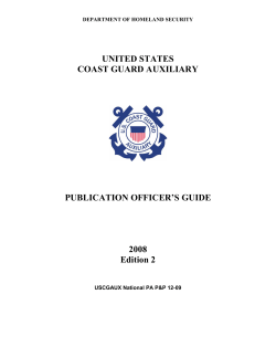 PB Officers Guide - Log Into Auxiliary WOW II Website