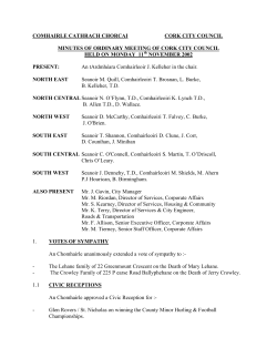 COMHAIRLE CATHRACH CHORCAI CORK CITY COUNCIL