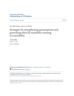 Strategies for strengthening presumptions and generating ethos by