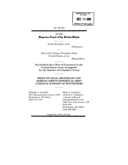 Amicus brief of Legal Historians and Habeas Corpus