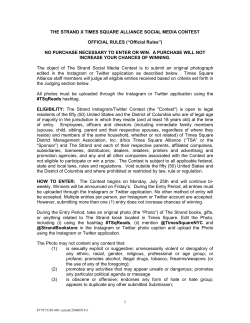 THE STRAND X TIMES SQUARE ALLIANCE SOCIAL MEDIA