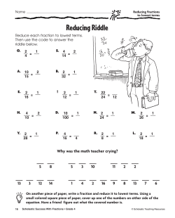 Reducing Riddle