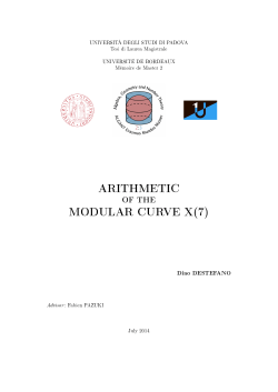 arithmetic modular curve x(7)