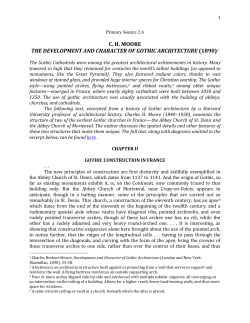 ch moore the development and character of gothic architecture