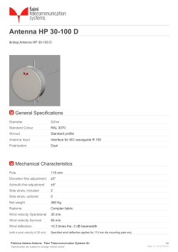 Antenna HP 30-100 D - Faini Telecommunication Systems