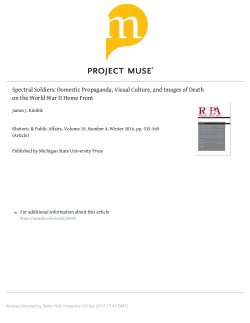 Spectral Soldiers: Domestic Propaganda, Visual Culture, and