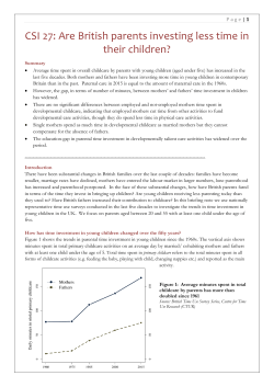 CSI 27: Are British parents investing less time in their children?