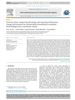 Time for action—Improving the design and reporting of behaviour