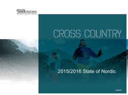 2015/2016 State of Nordic - Cross Country Ski Areas Association