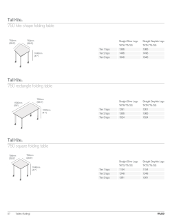 Tall Kite® 750 kite shape folding table Tall Kite® 750