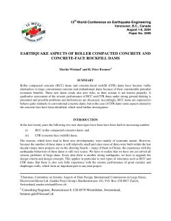 Earthquake Aspects of Roller Compacted Concrete and Concrete