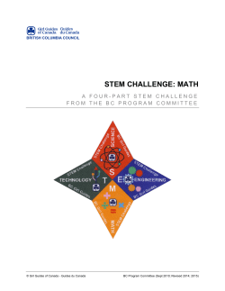STEM Challenge: Math - Girl Guides of Canada.
