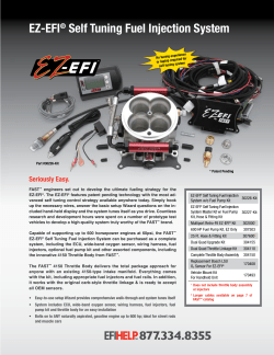 EZ-EFI&reg; Self Tuning Fuel Injection System