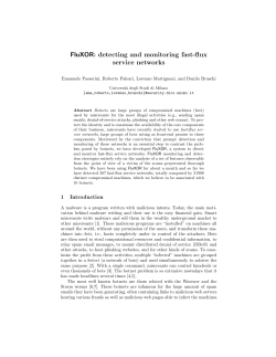FluXOR: detecting and monitoring fast-flux service