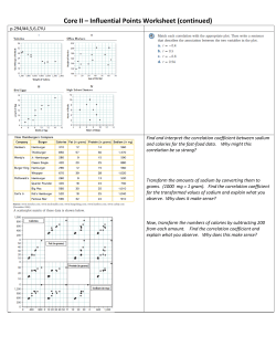 Core II &ndash; Influential Points Worksheet (continued)