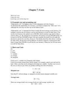 Chapter 7. Costs