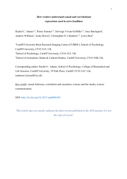 "How readers understand causal and correlational