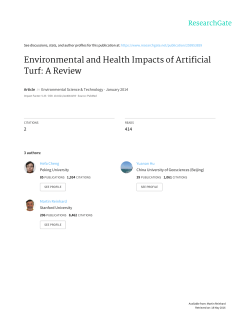 Environmental and Health Impacts of Artificial Turf