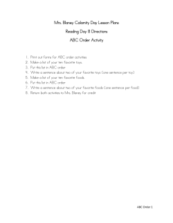 Mrs. Blaney Calamity Day Lesson Plans Reading Day 8 Directions
