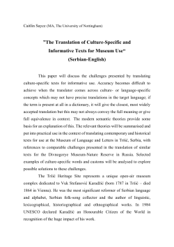 The Translation of Culture-Specific and Informative Texts for