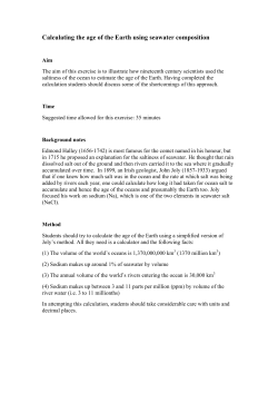 Calculating the age of the Earth using seawater