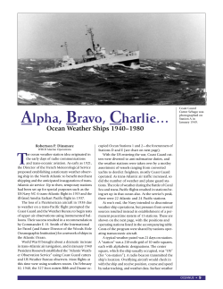 Alpha, Bravo, Charlie&hellip; Ocean Weather Ships 1940&ndash;1980