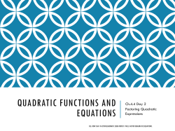 Expressions, Equations and Inequalities