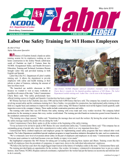 May/June - NC Department of Labor