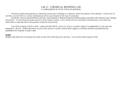 CHEMICAL BONDING LAB