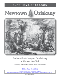 EXCLUSIVE RULEBOOK Battles with the Iroquois Confederacy in