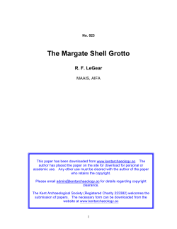 The Margate Shell Grotto - Kent Archaeological Society