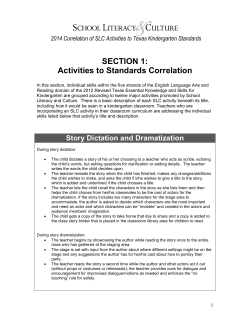 Activities to Standards Correlation