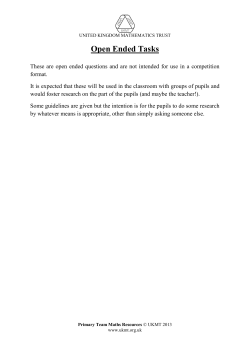 2013 Open Ended - United Kingdom Mathematics Trust