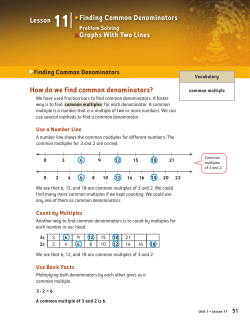 How do we find common denominators?
