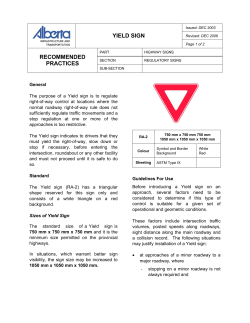 Yield Sign - Alberta Transportation