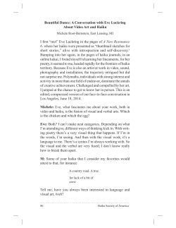 Fp 38 No 1 - Haiku Society of America