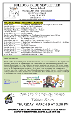 Come to the Dewey School Talent Show