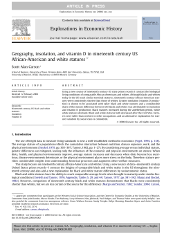 Geography, insolation, and vitamin D in nineteenth
