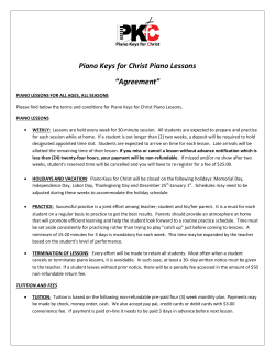 Piano Keys for Christ Piano Lessons &ldquo;Agreement&rdquo;