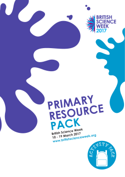 primary resource pack - British Science Week
