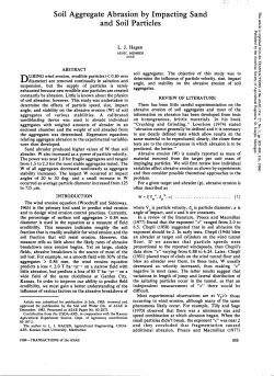 Soil Aggregate Abrasion by Impacting Sand and Soil Particles