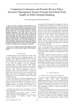Comparison Continuous and Periodic Review Policy Inventory