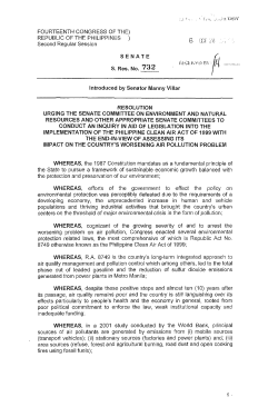 FOURTEENTH CONGRESS OF THE) REPUBLIC OF THE