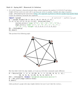 import igraph g = igraph.Graph([(0,1),(0,2),(0,3),(0,4),(1,2),< (1,3),(1