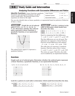 Study Guide and Intervention
