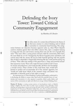 Defending the Ivory Tower